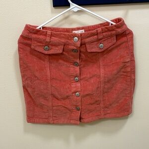 SO Women's Coral Corduroy Mini Skirt
